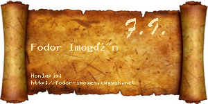 Fodor Imogén névjegykártya